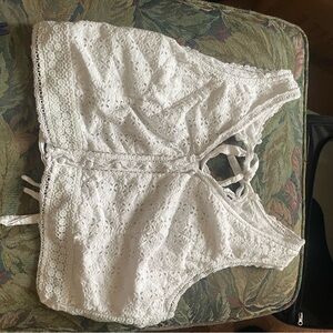 White Lace Sleeveless Top